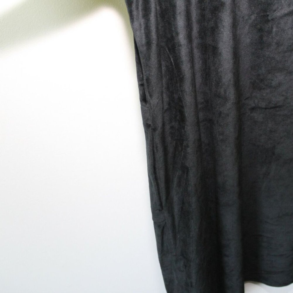 Pure J. Jill Long Sleeve Velvet Velour Dress Black Pockets Plus Size 3X H13093 - Picture 7 of 10